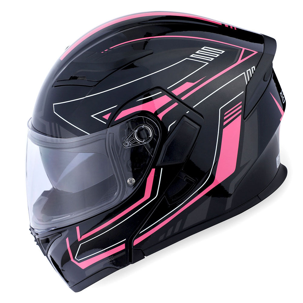Motorcycle Modular Full Face Helmet Flip Up Dual Visor Inner Smoked Shield Lightweight Aerodynamic Thermoplastic Shell Removable Washable Interior for Men Women, Multiple Colors S M L XL