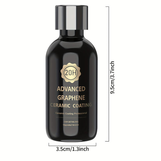 Graphene Ceramic Coating Kit 70ml – 20H Ultra High Gloss Car Paint Protection, 10+ Year Long-Lasting Shield, Auto Detailing Coat for All Vehicles, Apply After Car Wash & Paint Correction