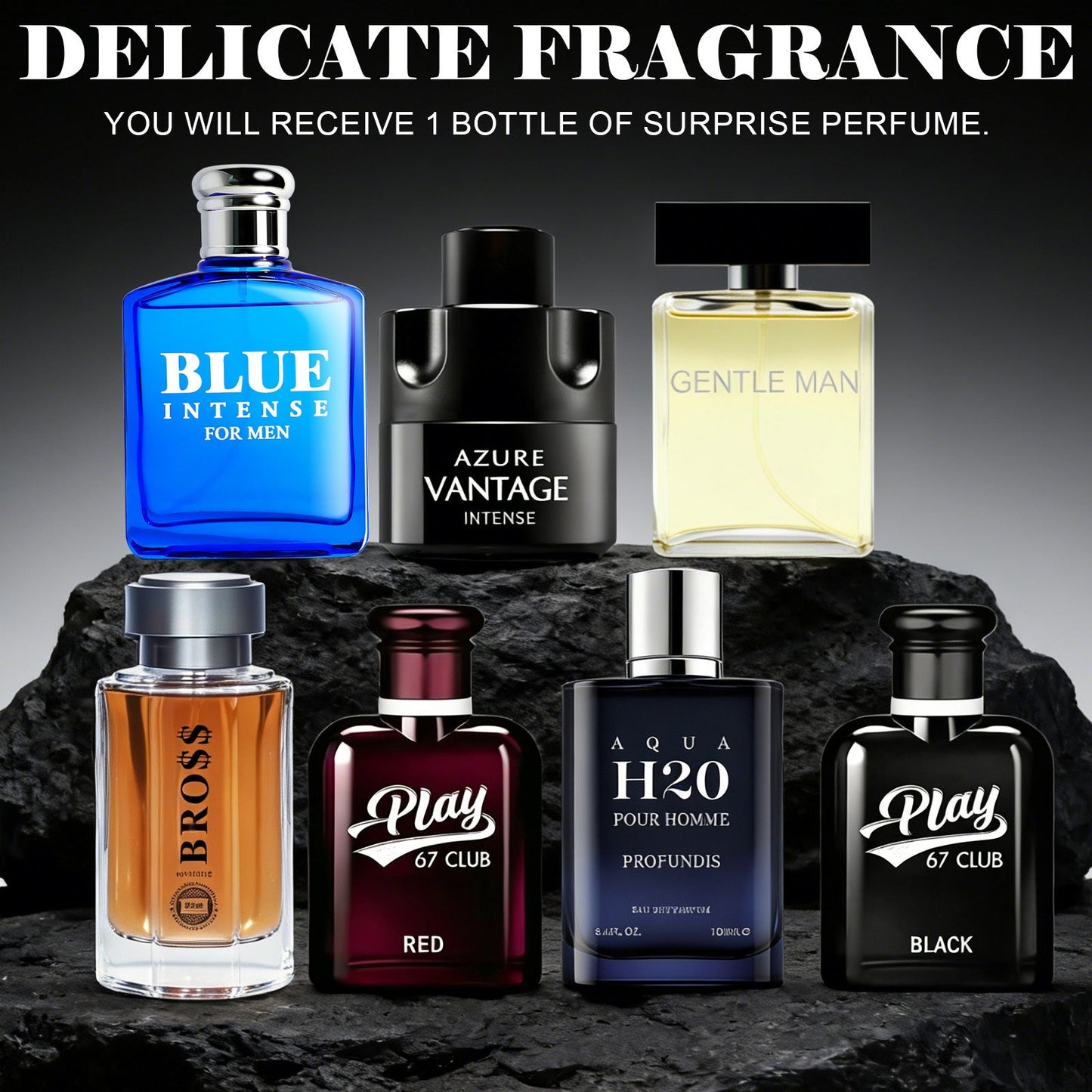 Men's Cologne Surprise Pack 100ml - Curated Fragrance Spray 3.38oz | Spicy Woody Grapefruit Saffron Coffee Lavender Cinnamon Scents Signature Cologne Gift for Him