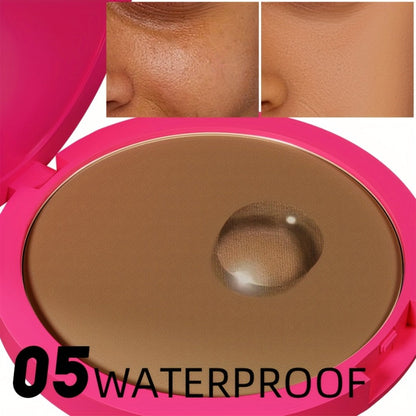 Waterproof Powder Foundation Matte Full Coverage Non-Cakey Formula 0.31oz Compact - Shine, for Makeup, Travel and Everyday Vanity Use