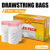 165 bags (13 gallons)