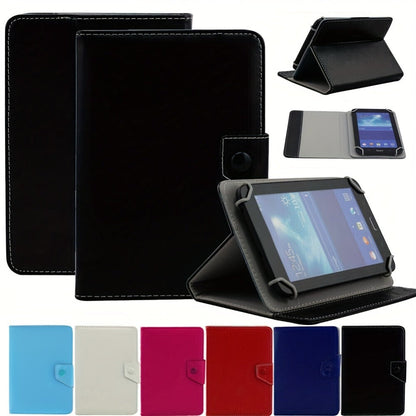 Universal 7- or 8-Inch Tablet Sleeve Case with Magnetic Closure, Folding Stand and Ten Size-Color Options