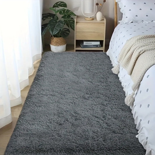 Area Rug Tie-Dye Shaggy Plush Design with Six Colors and Four Washable Sizes for Bedroom or Dorm
