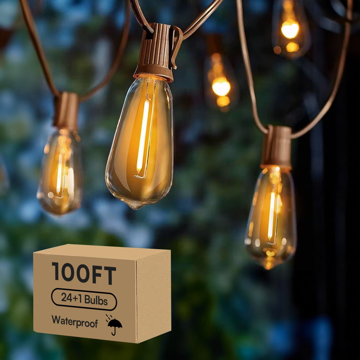 Patio String Lights 100FT ST38 Edison Bulbs Shatterproof for an Everyday Personal Care Routine