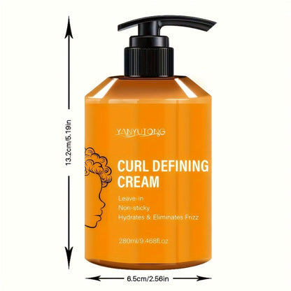 280ml Curl Styling Cream in Orange Pump Bottle with Argan Oil and Glycerin Listed in Product Record
