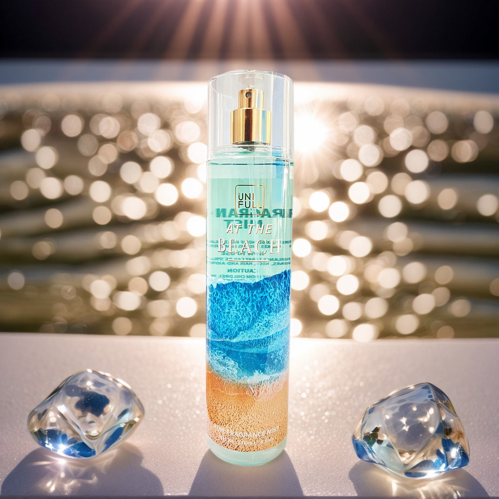 Body Mist Perfume Spray 8oz – 12 Scents Floral Hair & Body Fragrance for Women, Rose, Cherry Blossom, Beach, Long-Lasting Light Scent, Unisex Daily Wear Gift