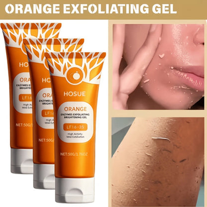 Orange-Label Facial Exfoliating Gel, 50g Tube with Niacinamide, Ascorbic Acid and Orange Fruit Extract Panel