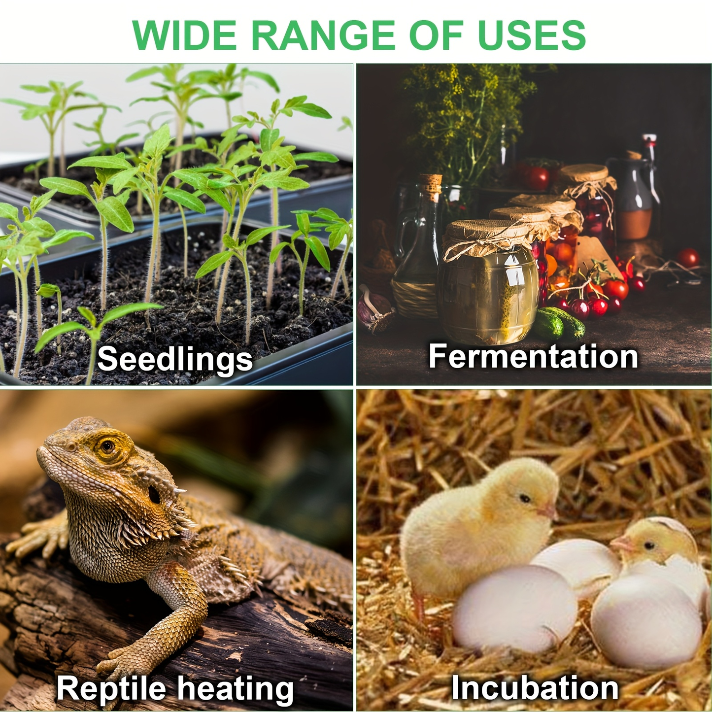 Seedling Heat Mat MET Certified Waterproof | Uniform Heating for Germination Indoor Gardening Greenhouse | Hydroponic Seed Starting Warming Pad M & L Size