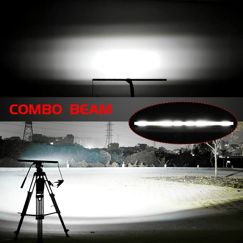 LED Work Light Bar Kit for Off-Road Truck Jeep SUV ATV UTV Tractor, 12-24V 2000-3000LM Combo 22in 10in + 4in Spot Flood Lights, No Battery Required, Hard Wire or Direct Power