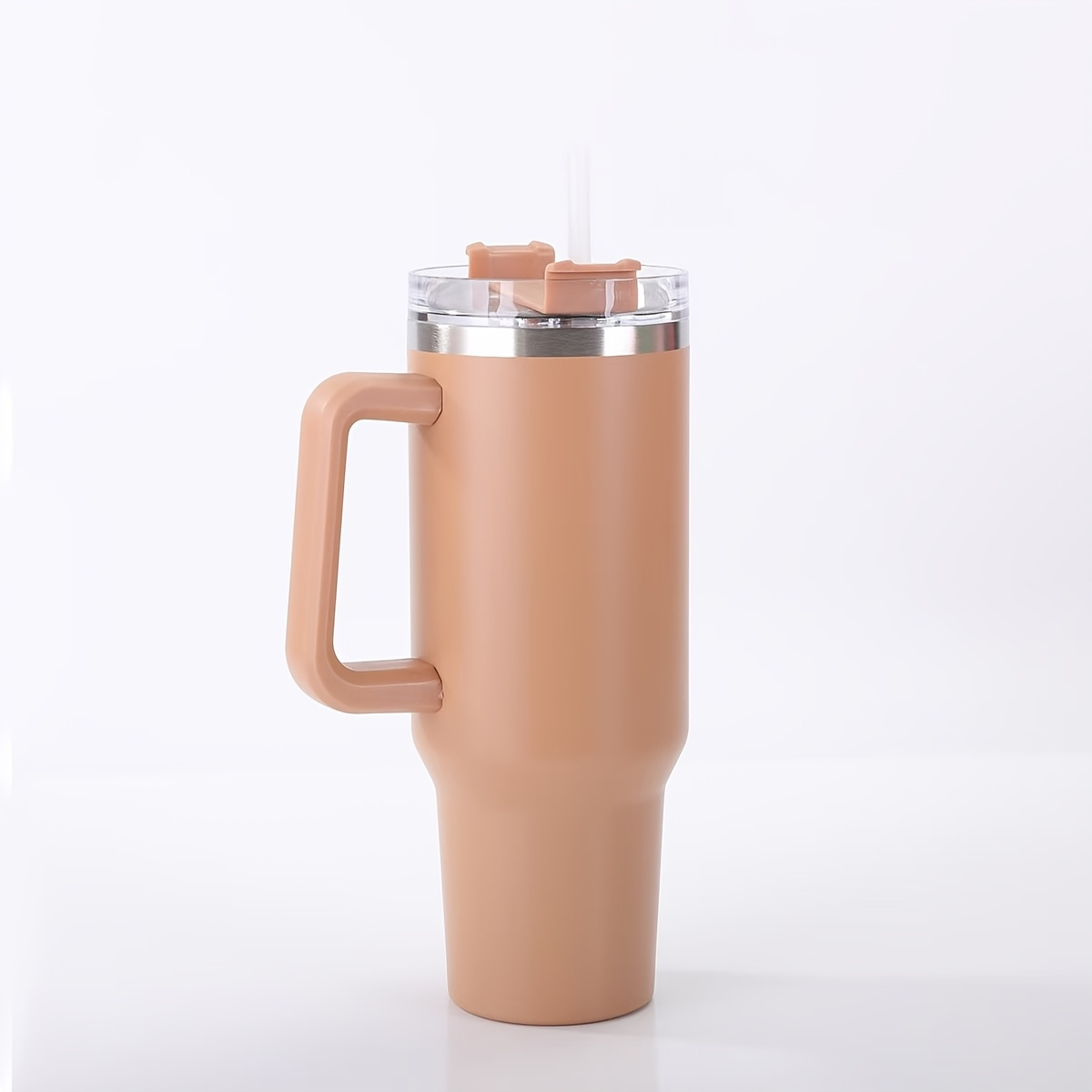 40 oz Insulated Stainless Steel Tumbler with Handle and Straw Lid in 15 Checkout Color Options