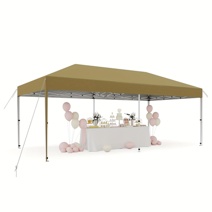 10'x20' Heavy-Duty Instant Canopy Tent - High Quality Pop-Up Event Shelter with Sidewalls, Portable Outdoor Party tent for Weddings, Markets, Backyard - Includes Stakes, Sandbags & Easy Setup, Wind-Resistant Commercial/Personal Use, Durable Oxford Fabric