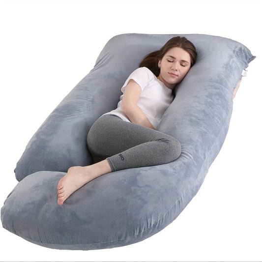 Maternity Pillow Full Body Pillow J-Shaped Pregnancy Pillow with Removable Cover Back Leg Tummy Support Multiple Styles & Sizes