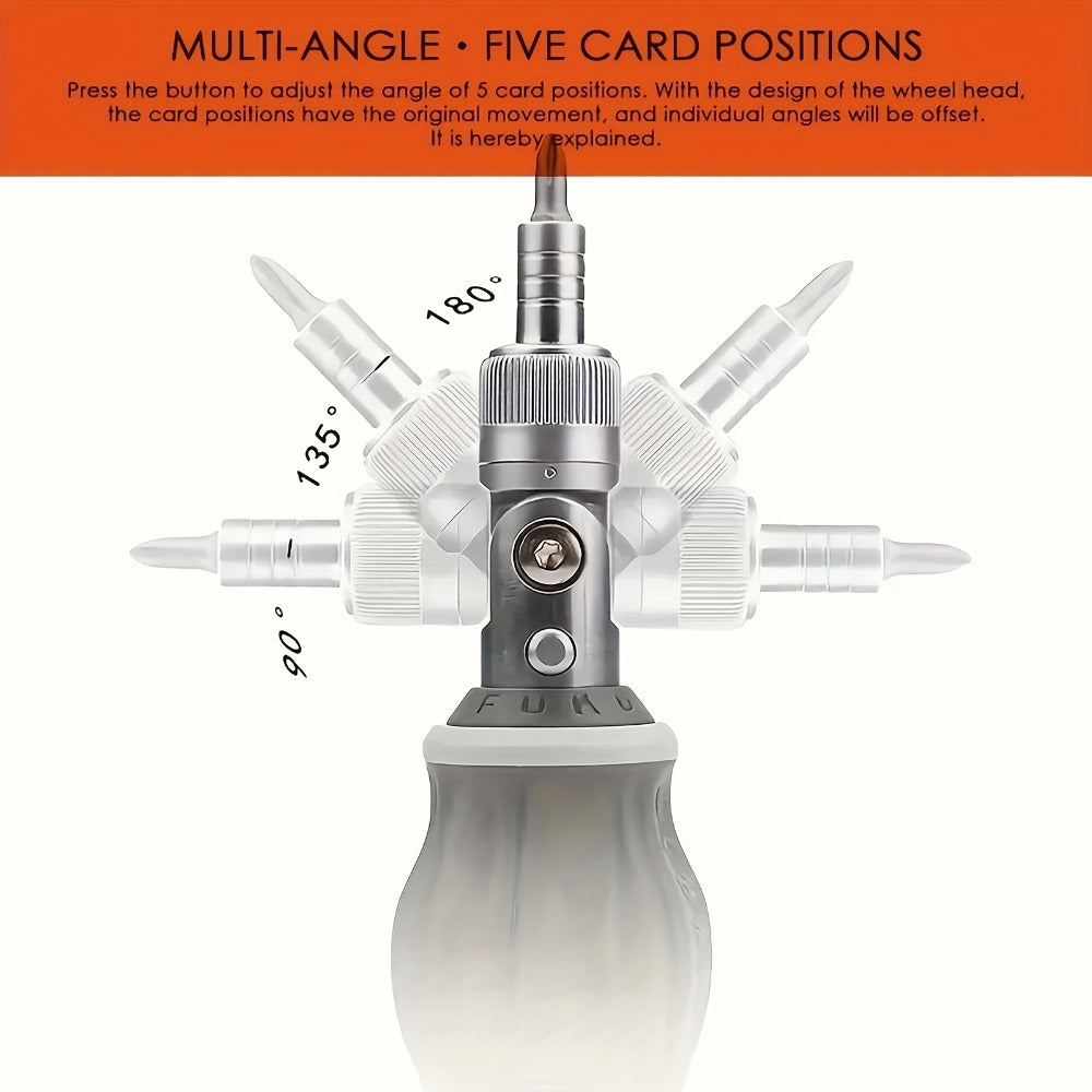 8-in-1 Ratcheting Screwdriver Set Magnetic Tip Multi Bit Tool Kit for DIY Home Projects for Entryways, Bedrooms and Living Spaces
