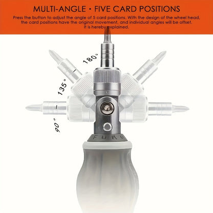 8-in-1 Ratcheting Screwdriver Set Magnetic Tip Multi Bit Tool Kit for DIY Home Projects for Entryways, Bedrooms and Living Spaces