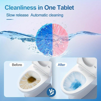 Automatic Toilet Bowl Cleaner Tablets 20/36/60 Pack – Powerful Lemongrass Scent Toilet Tank Cleaner Tabs