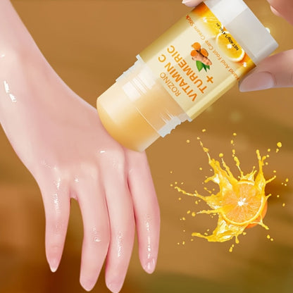 Skincare Set with ROZINO Label, 5 Turmeric and Vitamin C Cream and Serum Items for Face Hands and Feet