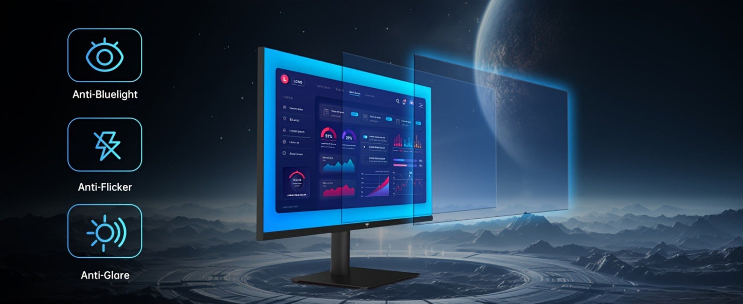 27-Inch QHD 100Hz Computer Monitor 2560x1440 IPS Display, AMD FreeSync, Ultra-Thin Bezel, HDMI DisplayPort, Flicker-Free Low Blue Light, for Gaming Work Home Office Desktop PC