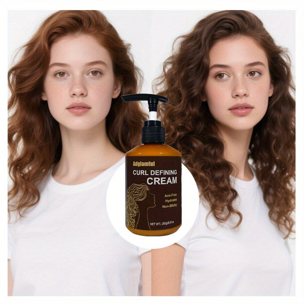 Pump-Bottle Curl Defining Cream with Leave-In Application for Wavy, Curly and Coily Hair Types