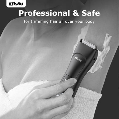 Full Body Groomer for Men IPX7 Waterproof Electric Trimmer Ceramic Blade LCD Display Bikini Private Parts Shaver Replaceable Head Wet Dry Gift
