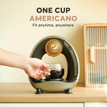 Single Serve Coffee Maker 2-in-1 K-Cup Compatible and Coffee Grounds - Mini Drip Coffee for Entryways, Bedrooms and Living Spaces