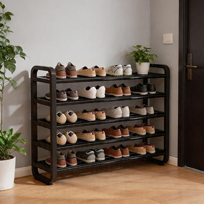 5-Tier Shoe Rack Organizer for Entryway, Space-Saving Narrow Shoe Storage Shelf, Multi-Layer Floor Mount, Holds 18 Pairs, No Assembly Tools Needed