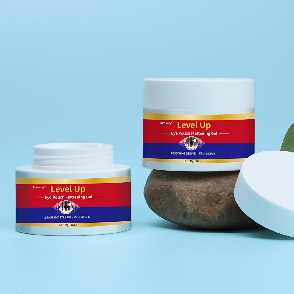 Level Up 30g Eye Cream Gel in a Wide Cosmetic Jar with Smooth Applicator-Style Container Design