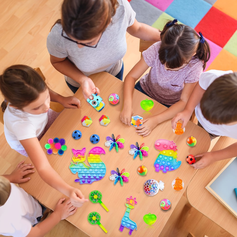 Bulk Assorted Mini Fidget Toy Party Pack for Events with 1000-Piece or 1200-Piece Checkout Options