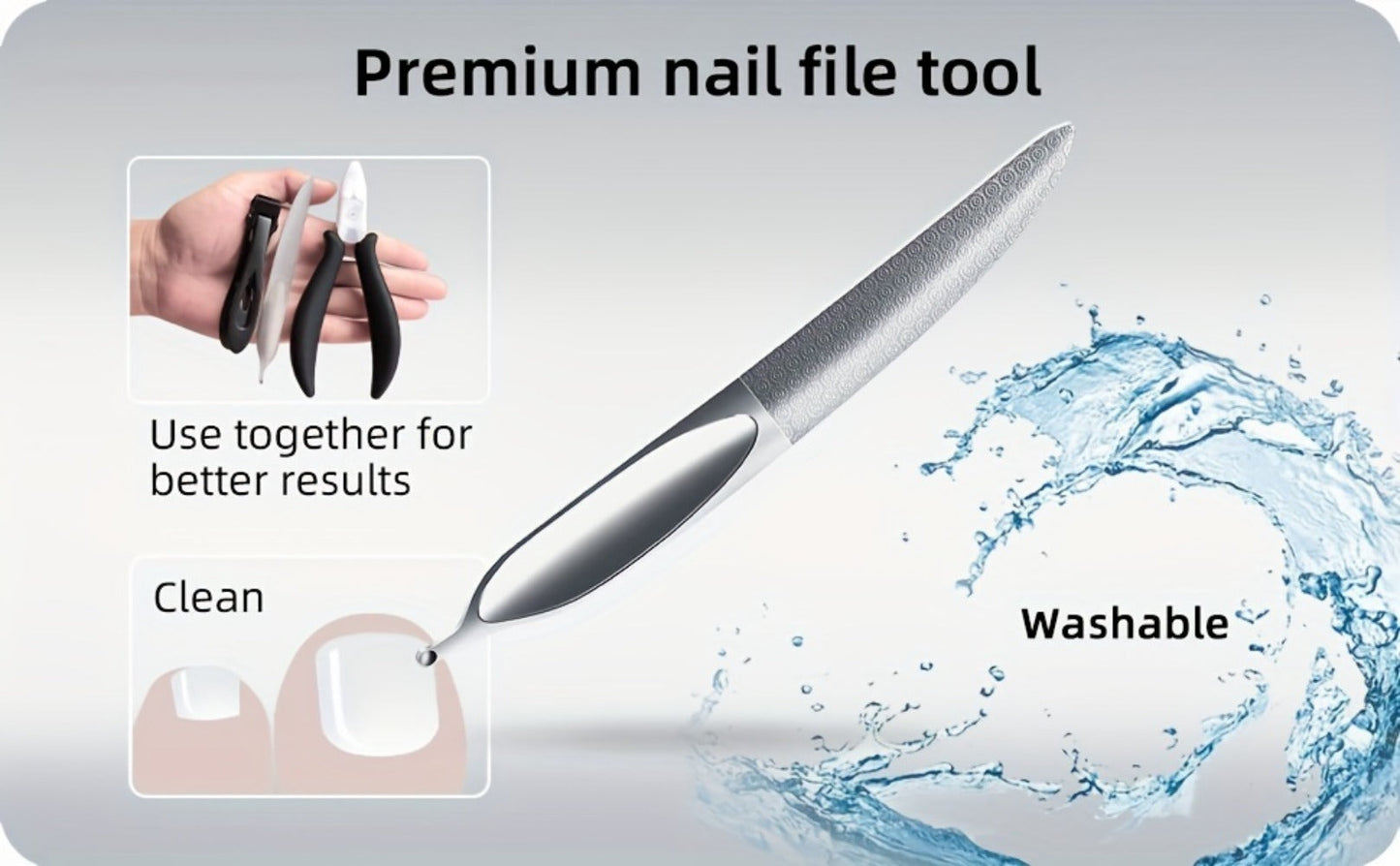 Nail Clipper Tool Set with Large Clipper Pair, Eight-Piece Kit or Hand-and-Foot Clipper Options