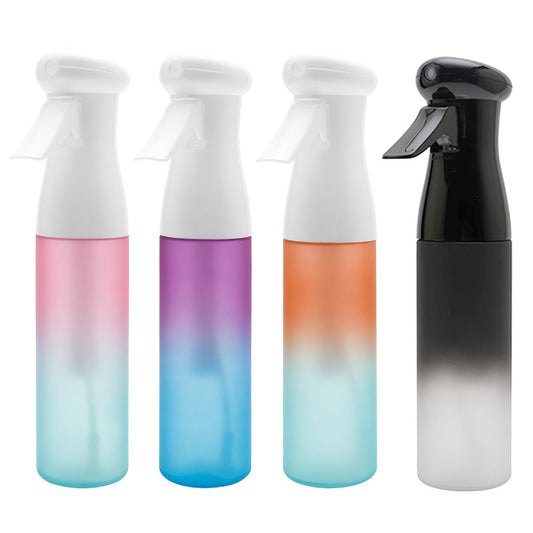 Fine Mist Spray Bottle 300ml Frosted Anti-Slip BPA Free Barber Hair Spray Water Bottle for Curly Hair Styling Salon Skincare Plant Misting Gardening Gradient Color Professional Spray Bottle