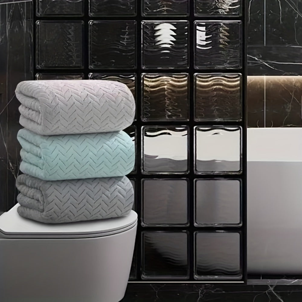 Bath Towels Set 18 or 20 Piece Coral Fleece Mix with Washcloths and Bath Ball in Multiple Colors