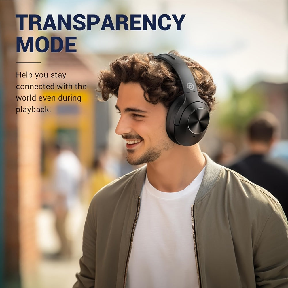 Hybrid ANC Over-Ear Wireless Headphones Hi-Fi Audio 45mm Drivers Memory Foam Ear Cups 30H Playtime ENC Microphone Bluetooth 5.3 for Travel Work Study Home Office