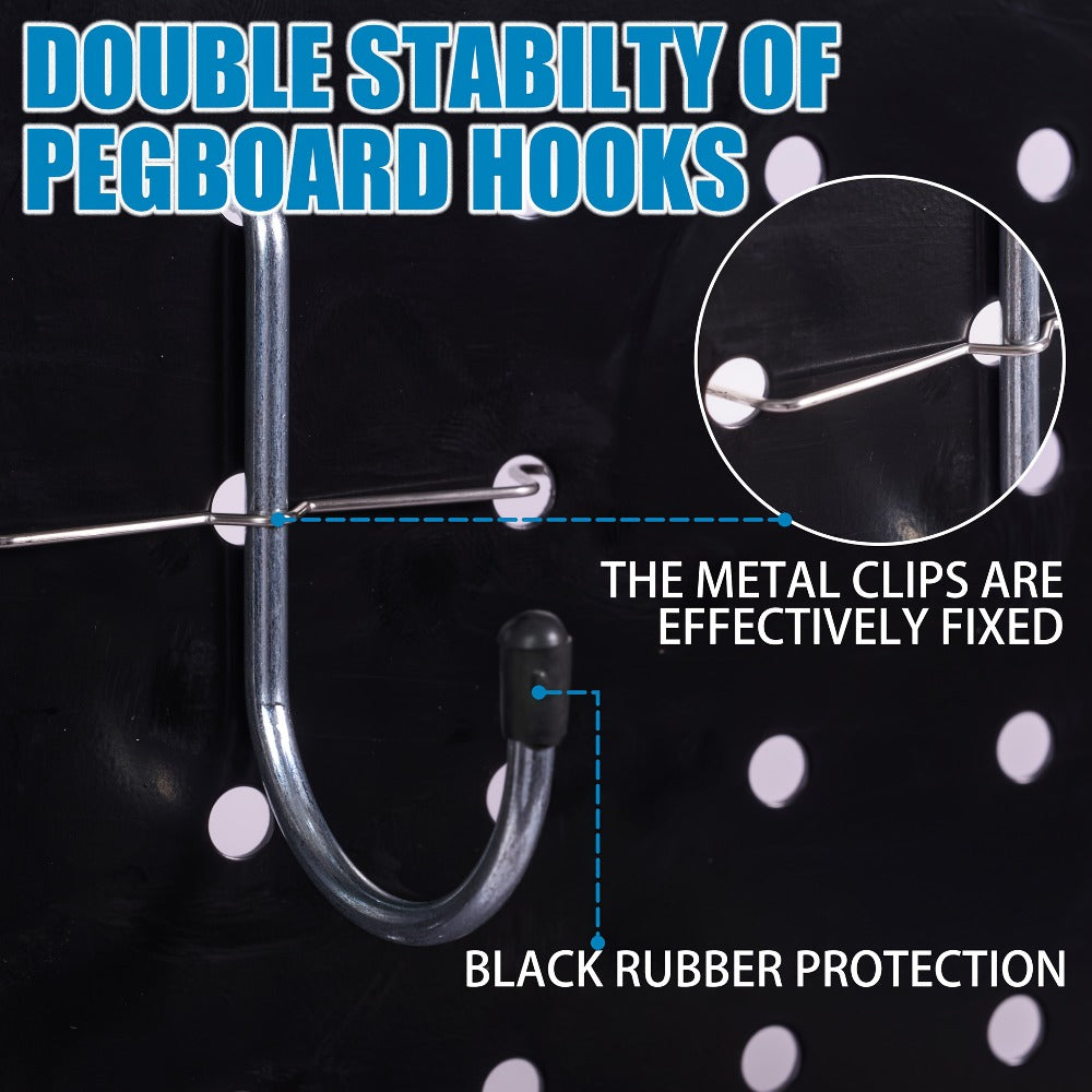 Pegboard Hook Organizer Kit, 278-Piece Bin and Hook Assortment for 1/8- and 1/4-Inch Tool Boards