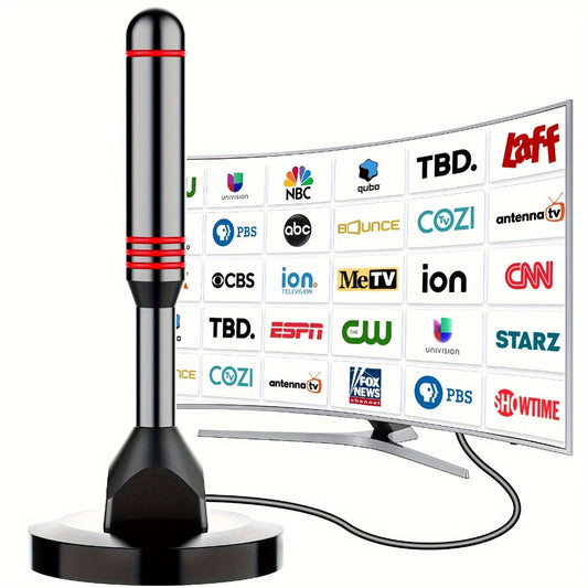 Amplified TV Antenna 150 Mile Range Indoor Outdoor – 8K 4K 1080P HD Digital Antenna, Free Local Channels ABC CBS NBC FOX PBS, 10FT Coaxial Cable, Plug-and-Play, No Monthly Fee