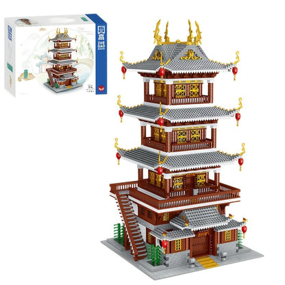 Ancient Chinese Palace Architecture Micro Building Block Set with 6,134 Pieces for Expert-Level Display