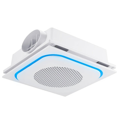 Bathroom Exhaust Fan with Light 150 CFM 1.0 Sone - 40W LED Night Light Ventilation Fan Combo, Quiet Bath Fan with Blue LED, Easy Install, White