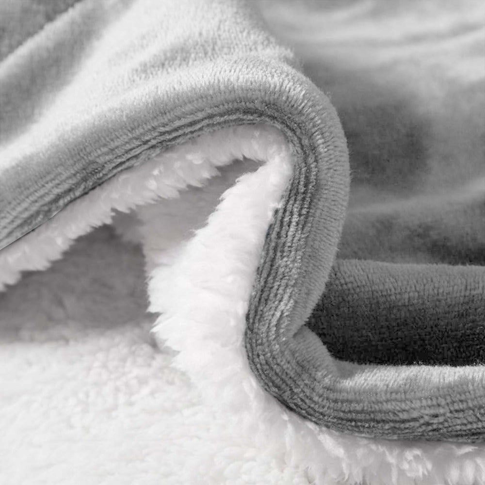 480GSM Sherpa Fleece Blanket – Double-Sided Heavy Warm Throw for Couch, Bed & Travel, Reversible All Season, 13 Colors, 3 Sizes