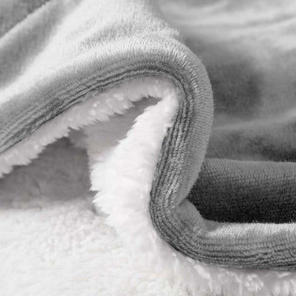 480GSM Sherpa Fleece Blanket – Double-Sided Heavy Warm Throw for Couch, Bed & Travel, Reversible All Season, 13 Colors, 3 Sizes