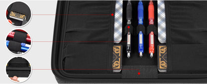 Four-Color Dice Tray Storage Case with Rolling Surface, Miniature Compartments and Polyhedral Slots