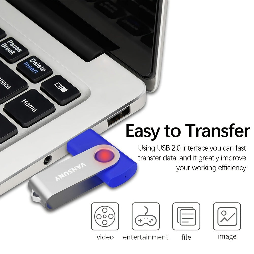 Bulk USB Flash Drives 10 Pack 4GB 8GB Swivel Thumb Drive USB 2.0 Memory Stick in 5 Colors – Plug & Play Jump Drive Pen Drive for School Office Business Promotional Gifts IT Teams