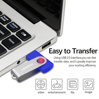Bulk USB Flash Drives 10 Pack 4GB 8GB Swivel Thumb Drive USB 2.0 Memory Stick in 5 Colors – Plug & Play Jump Drive Pen Drive for School Office Business Promotional Gifts IT Teams