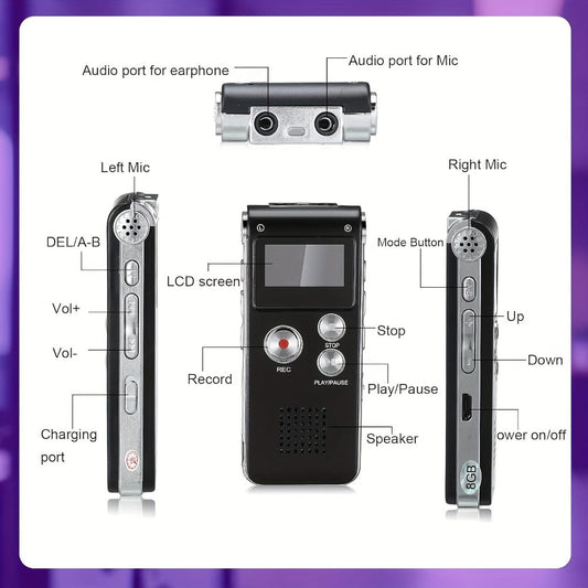 Ghost Hunting Equipment Kit 7pcs, EMF Electromagnetic Paranormal Detector, Digital EVP Voice Recorder 8GB, Handheld Radio, UV Flashlight, LED Cat Balls, Paranormal Investigation Set for Beginners & Pros