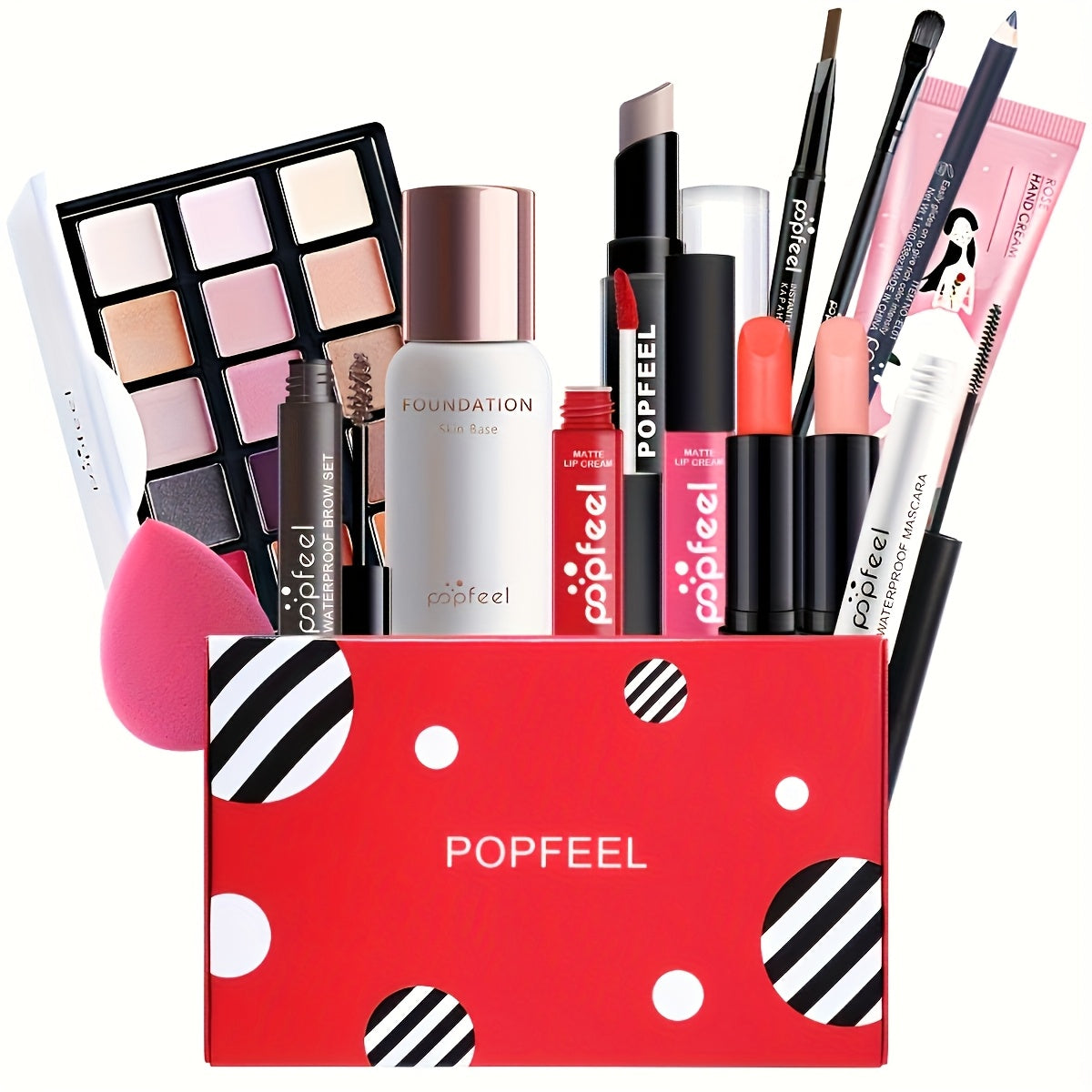 Multi-Piece Eye Makeup Set with Palette, Brushes and Three Exact Checkout Kit Configurations