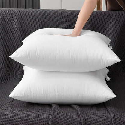 Throw Pillow Inserts Soft Fluffy Hypoallergenic Square Pillow Stuffing Washable Fiber Fill for Sofa Bedroom Living Room 14 16 18 20 22 Inch