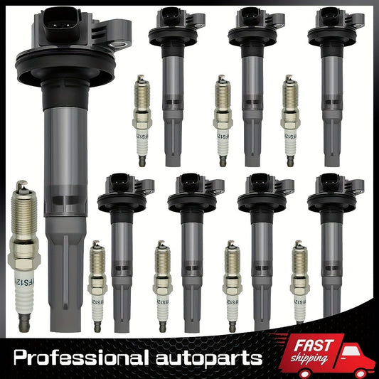 Ignition Coil & Iridium Spark Plug Kit 8-Pack for 2011-2020 Ford F-150 Mustang Lobo 5.0L V8 UF622 SP411 Direct Fit OEM Replacement Pure Copper Wire Coil