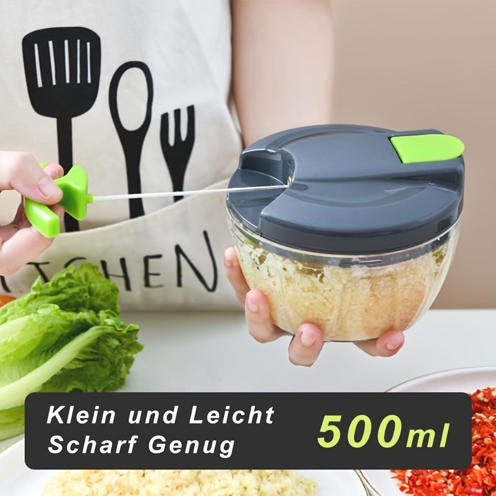 Vegetable Chopper with 3/5 Blades – Multifunctional Onion Chopper, Food Dicer & Salad Cutter with Container | Kitchen Gadget Set for Potato, Carrot, Garlic