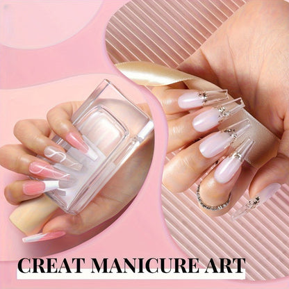 Poly Extension Gel Nail Kit 12 Colors Semi-Permanent Hard Fiber Gel – Easy DIY Nail Extension & Protection, Beginner-Friendly Starter Set for Home & Salon Nail Art