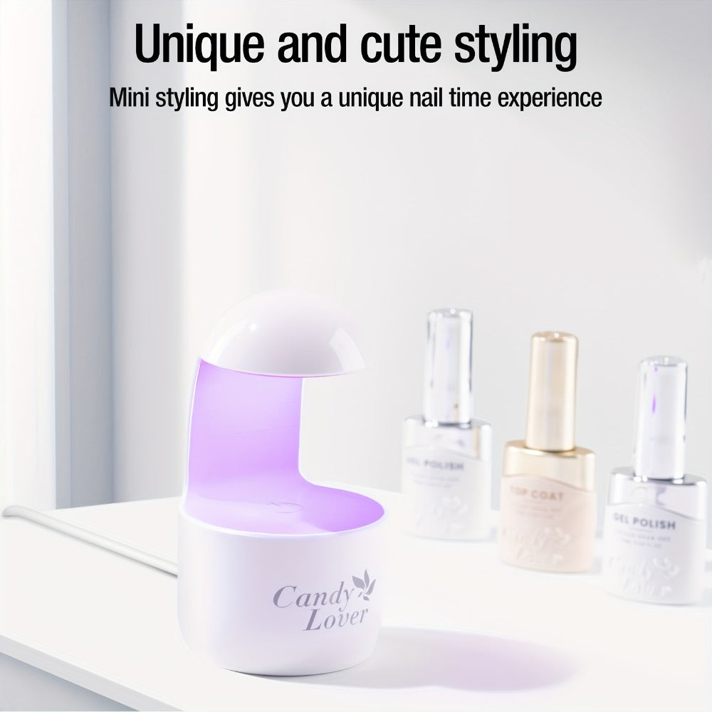 Mini UV LED Nail Lamp, Portable Compact Gel Nail Curing Light for Travel & Home, Fast Gel Polish Dryer for