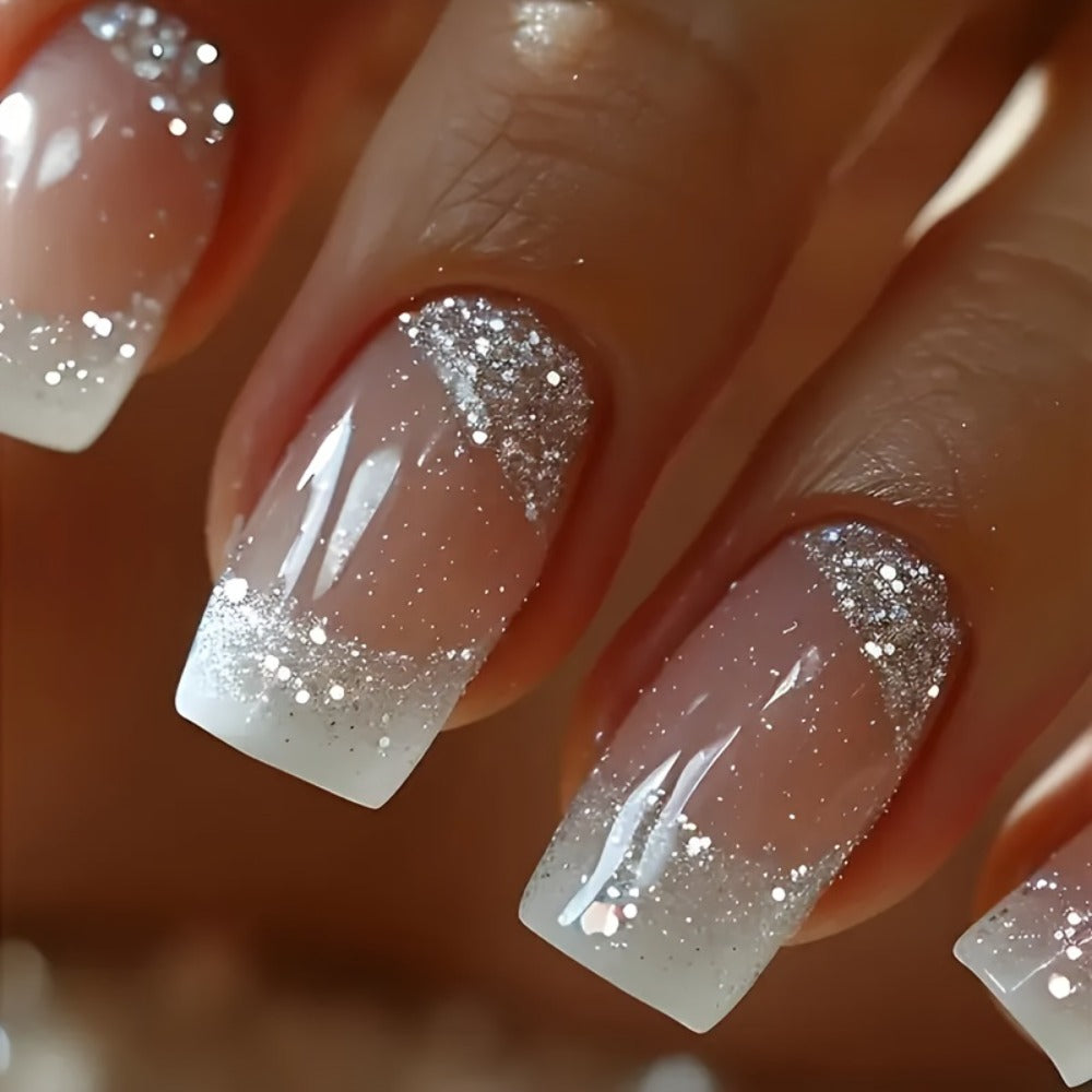 Press On Nails 72-Piece Three-Box Classic Glossy Full-Cover Extendable Nail Set for Elegant Looks
