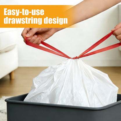 13-Gallon Scented Drawstring Trash Bags in White with Pink Ties and 20, 55, 110 or 165-Count Packs