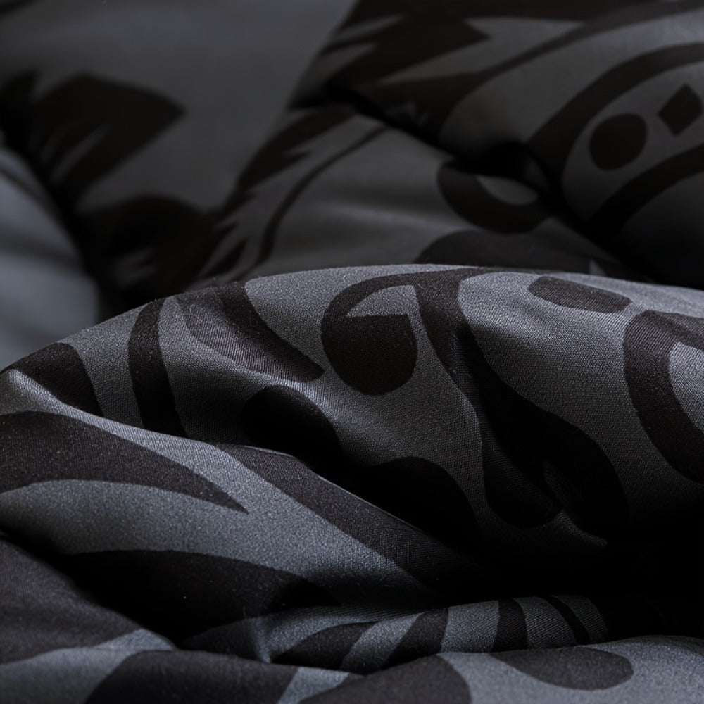 Gothic Skull Comforter Set with Two Pillowcases, Two Design Labels and Twin through King Sizes